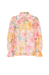 Gladioli Neck Tie Blouse