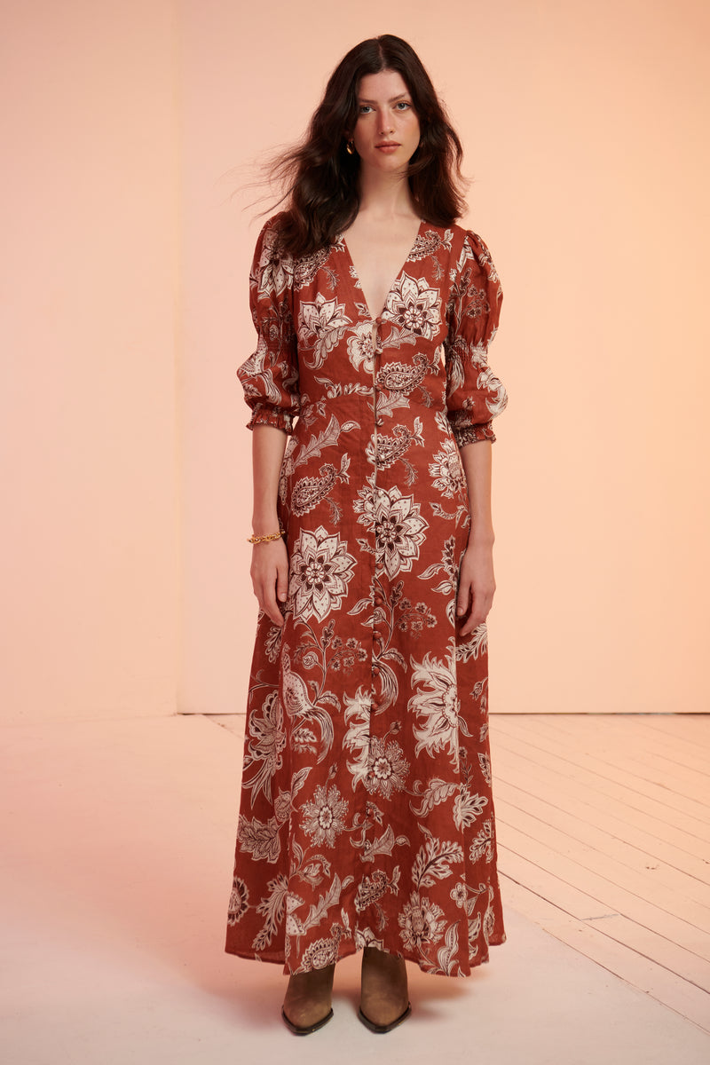 Jucara Ruched V Gown